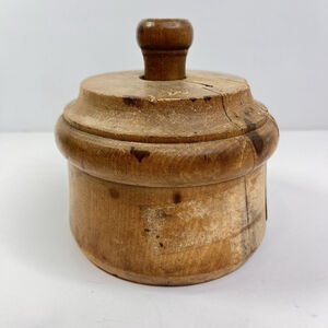 Handmade Wood Butter Mold Press Floral Design Antique Primitive Decor